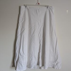 Christopher & Banks White A-Line Skirt